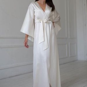 White Silk Robe